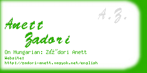 anett zadori business card